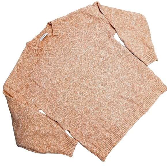 NWT, Pink Clover, Size L, Peach/Orange Color Knit Pullover Crewneck Sweater - Picture 6 of 11